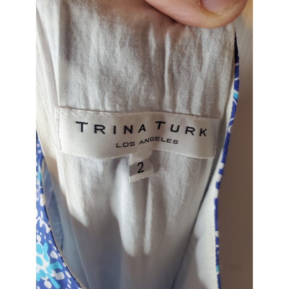 Trina Turk Cotton/Silk Halter Mini Dress, Size 2 - Picture 5 of 6